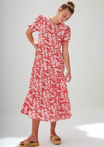 "Lina Dress"- Red